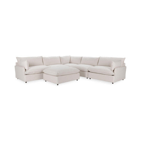 Caplan Upholstered 6pc Modular Sectional w/ Ottoman Dawn