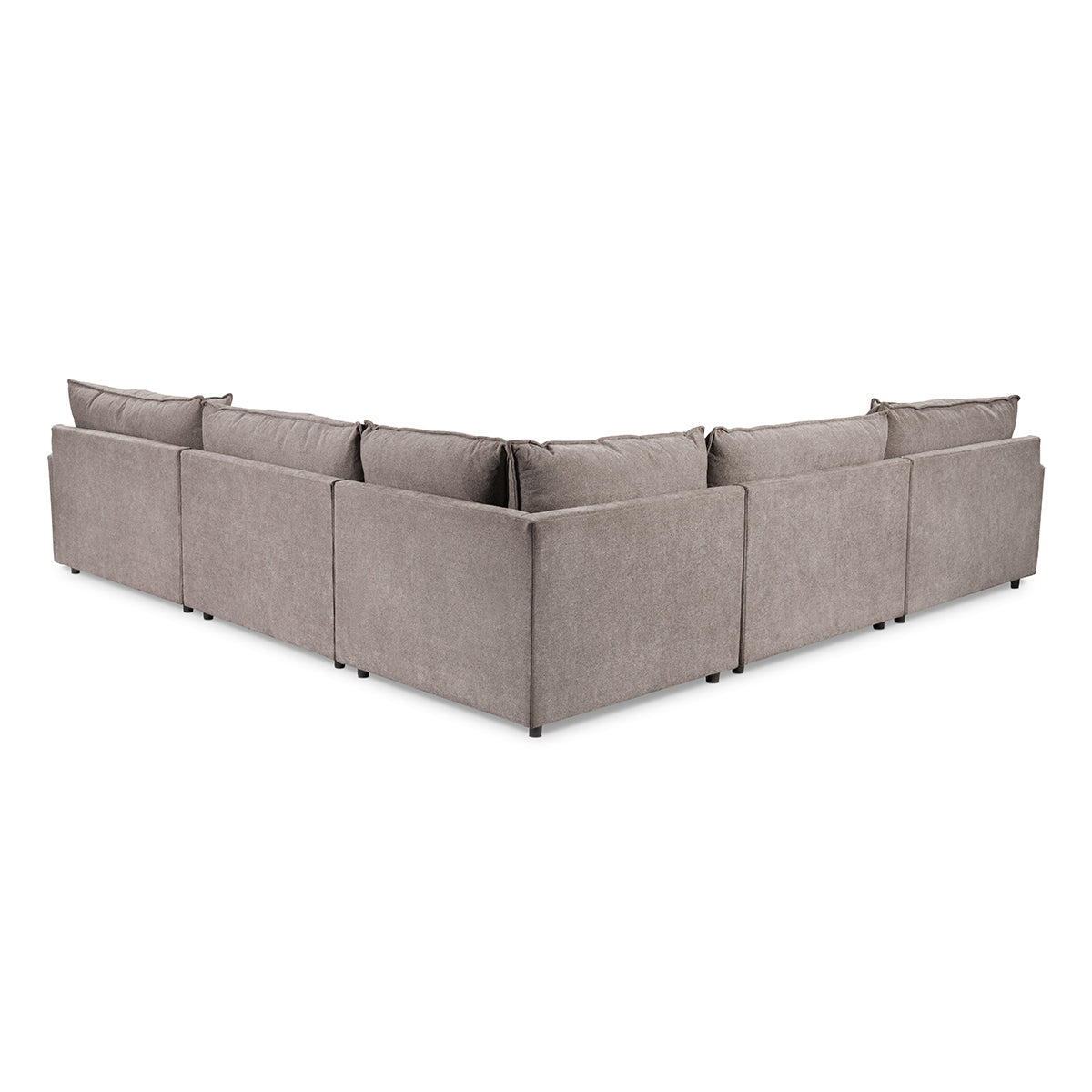 Caplan 6 Piece Sectional with Ottoman - Putty