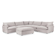 Caplan Upholstered 6pc Modular Sectional w/ Ottoman Elite