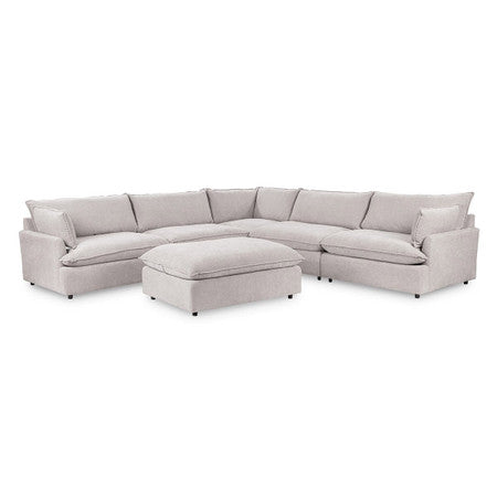 Caplan Upholstered 6pc Modular Sectional w/ Ottoman Elite