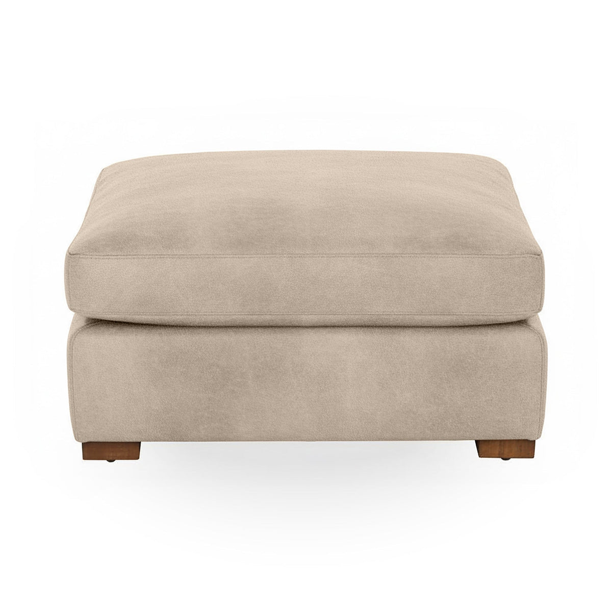 Audrey Ottoman - Cashmere / Leather - Classic Home 5309COTLCM