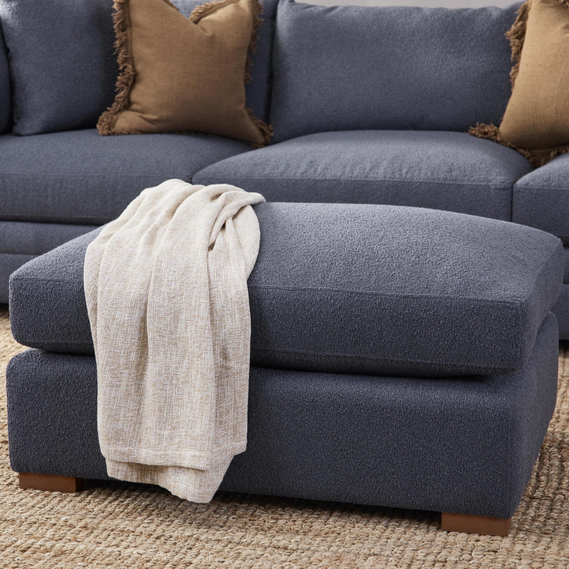 Audrey Ottoman - Bliss-Beige