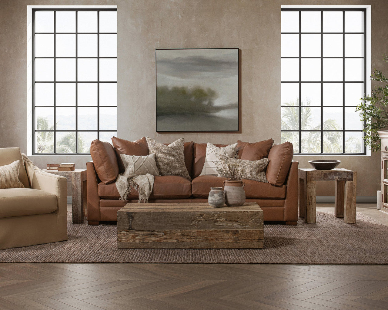 Audrey Leather Sofa Lush