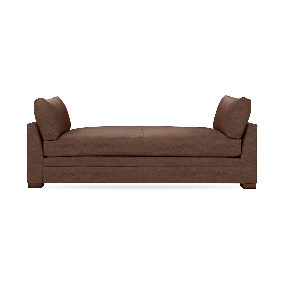 Audrey Backless Sofa - Brown / Leather - Classic Home 5309STEPBR