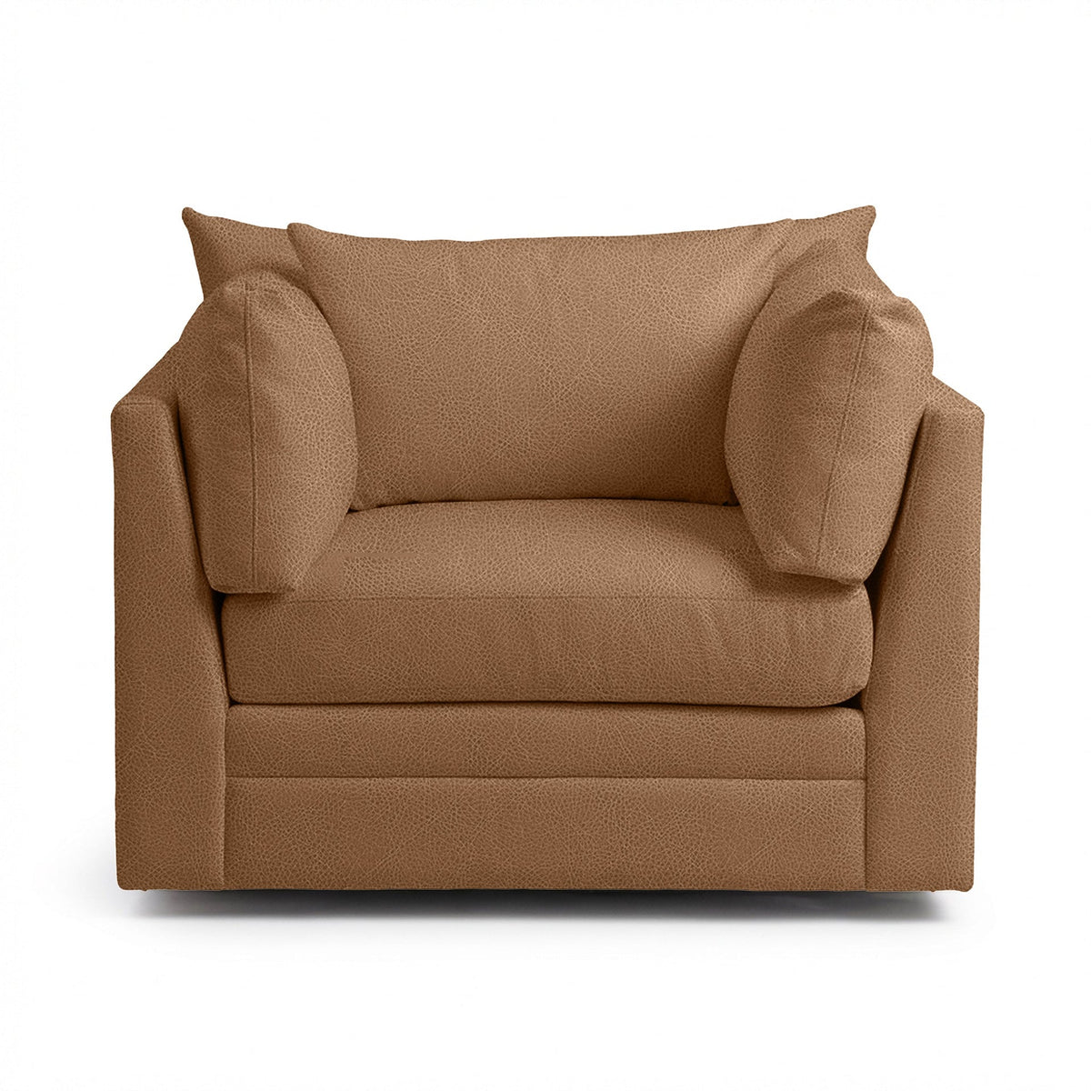 Audrey Swivel Chair - Sand / Leather - Classic Home 5309SWC1303