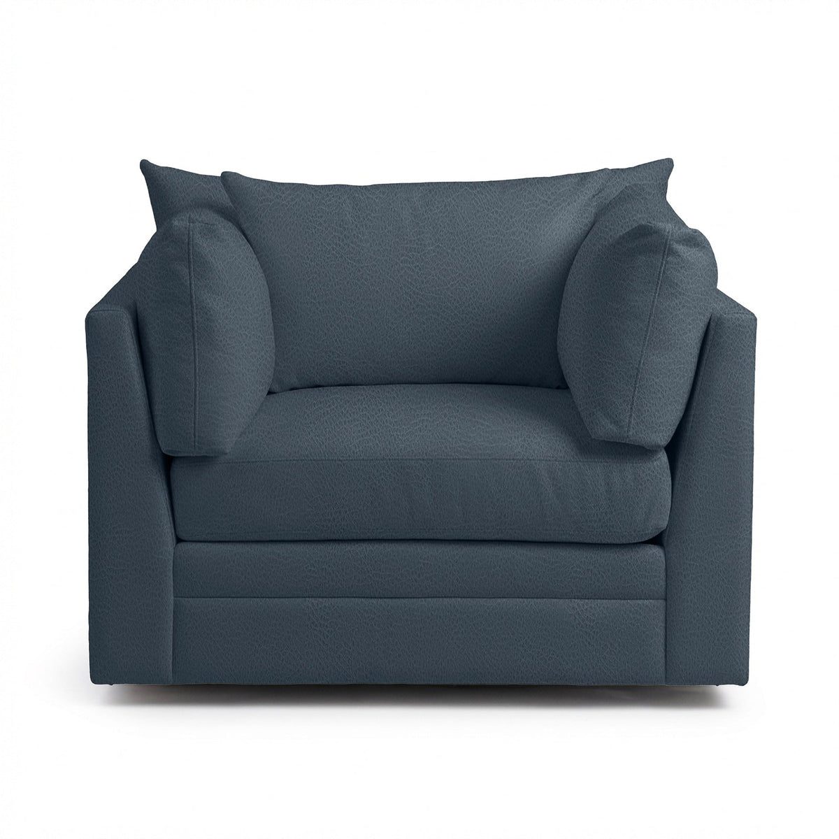 Audrey Swivel Chair - Navy / Leather - Classic Home 5309SWC1304