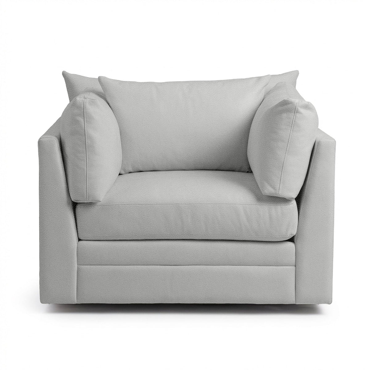 Audrey Swivel Chair - Dove / Leather - Classic Home 5309SWC1305