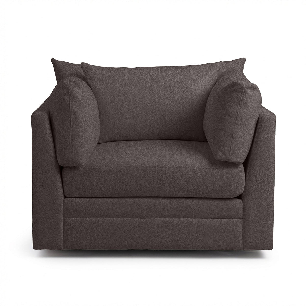 Audrey Swivel Chair - Chocolate / Leather - Classic Home 5309SWC1403