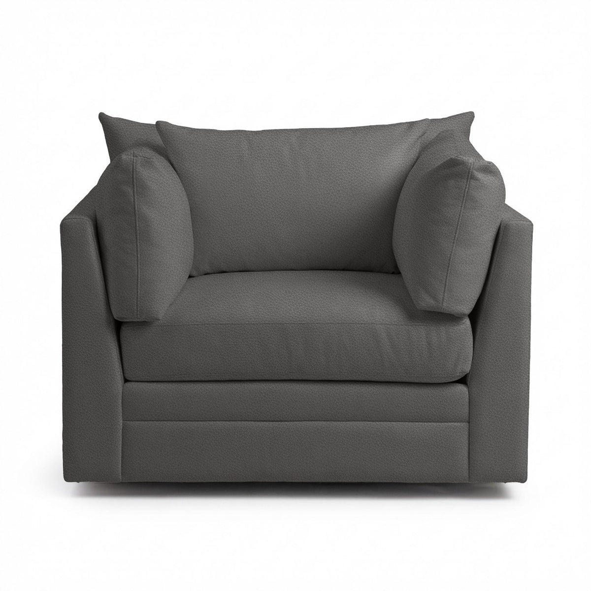 Audrey Swivel Chair - Gray / Leather - Classic Home 5309SWC1405