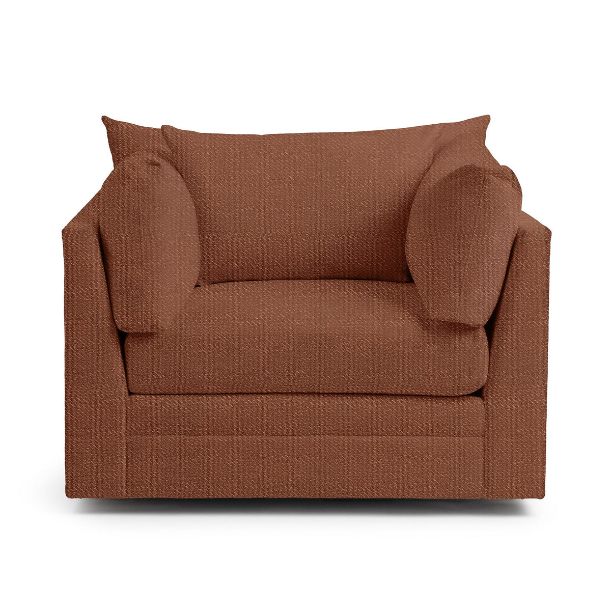 Audrey Swivel Chair - Brick Red / Polyester - Classic Home 5309SWC2201