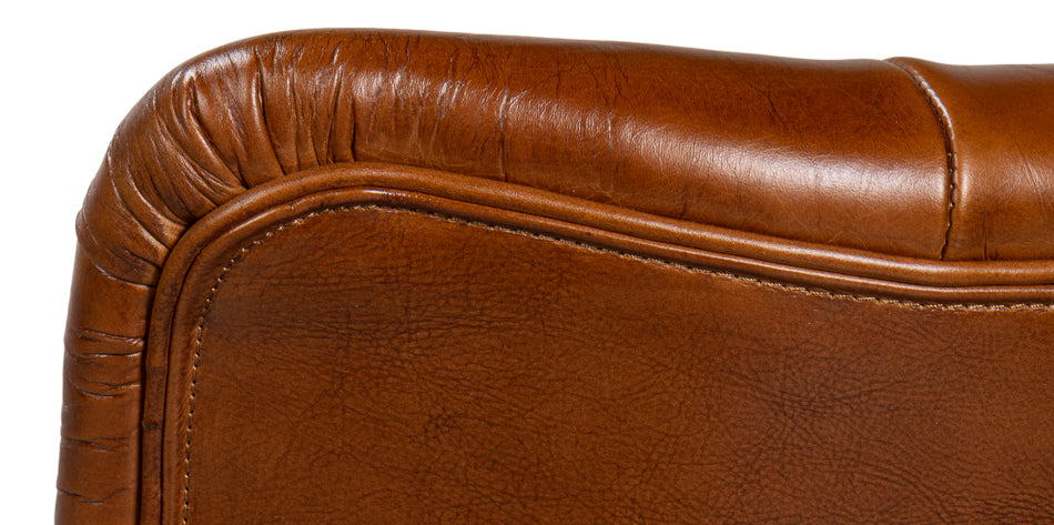 Parker Office Chair, Vintage Havana Lthr by Sarreid Ltd - view 8