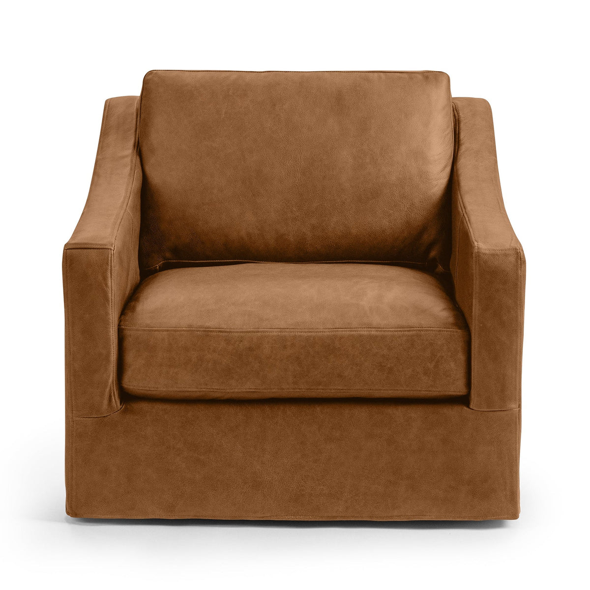 Kipton Swivel Chair - Saddle / Leather - El Paso - Classic Home 5310CUEPSD