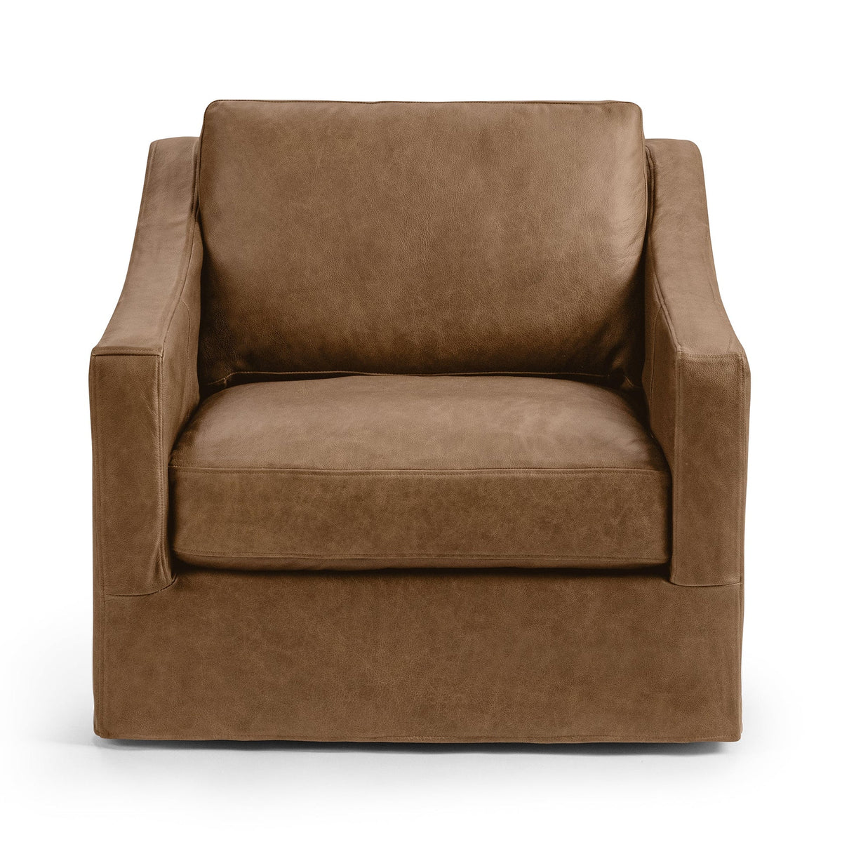 Kipton Swivel Chair - Sand / Leather - Classic Home 5310CUEPSN