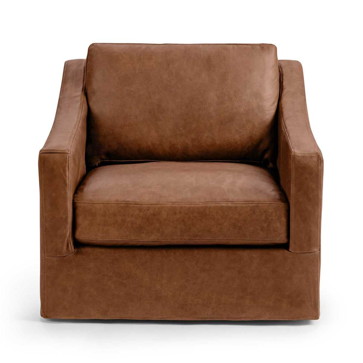 Kipton Swivel Chair - Saddle / Leather - Lush - Classic Home 5310CULSD