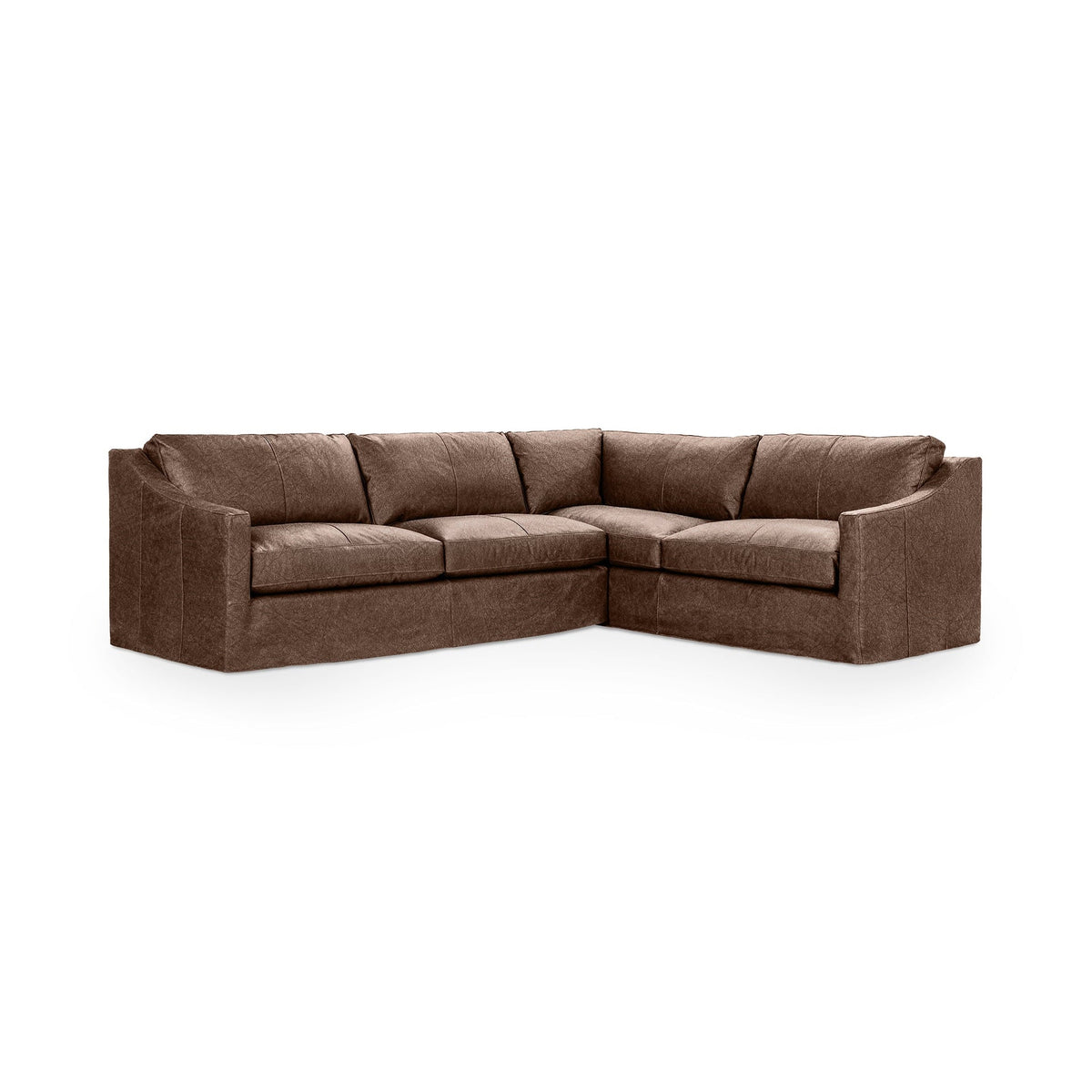 Kipton RAF Corner Sectional - Brown / Leather - Classic Home 5310RSC1302