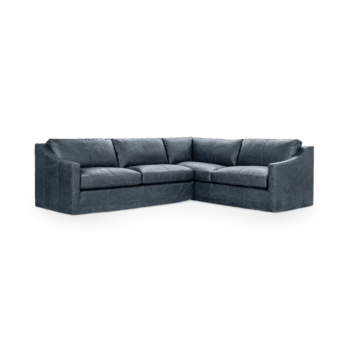 Kipton RAF Corner Sectional - Navy / Leather - Classic Home 5310RSC1304