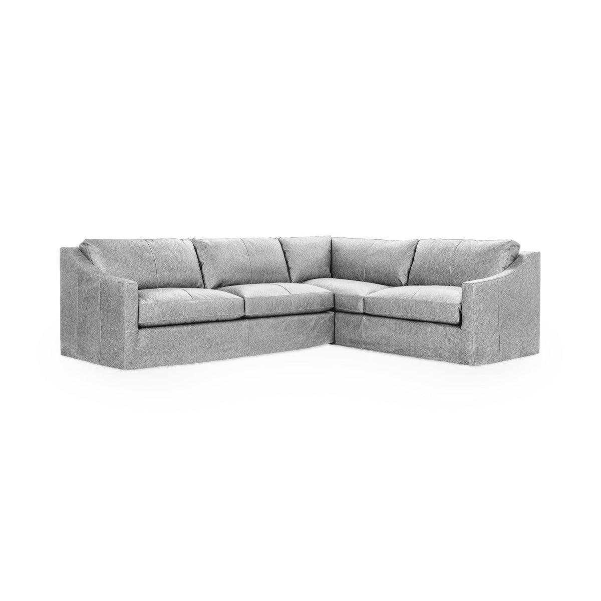 Kipton RAF Corner Sectional - Dove / Leather - Classic Home 5310RSC1305