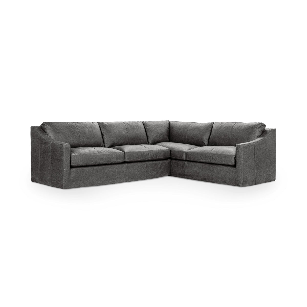 Kipton RAF Corner Sectional - Gray / Leather - Classic Home 5310RSC1405