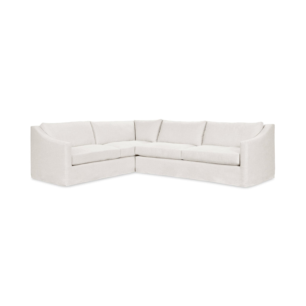 Kipton LAF Corner Sectional - Ivory / Polyester - Classic Home 5310SC2EIV