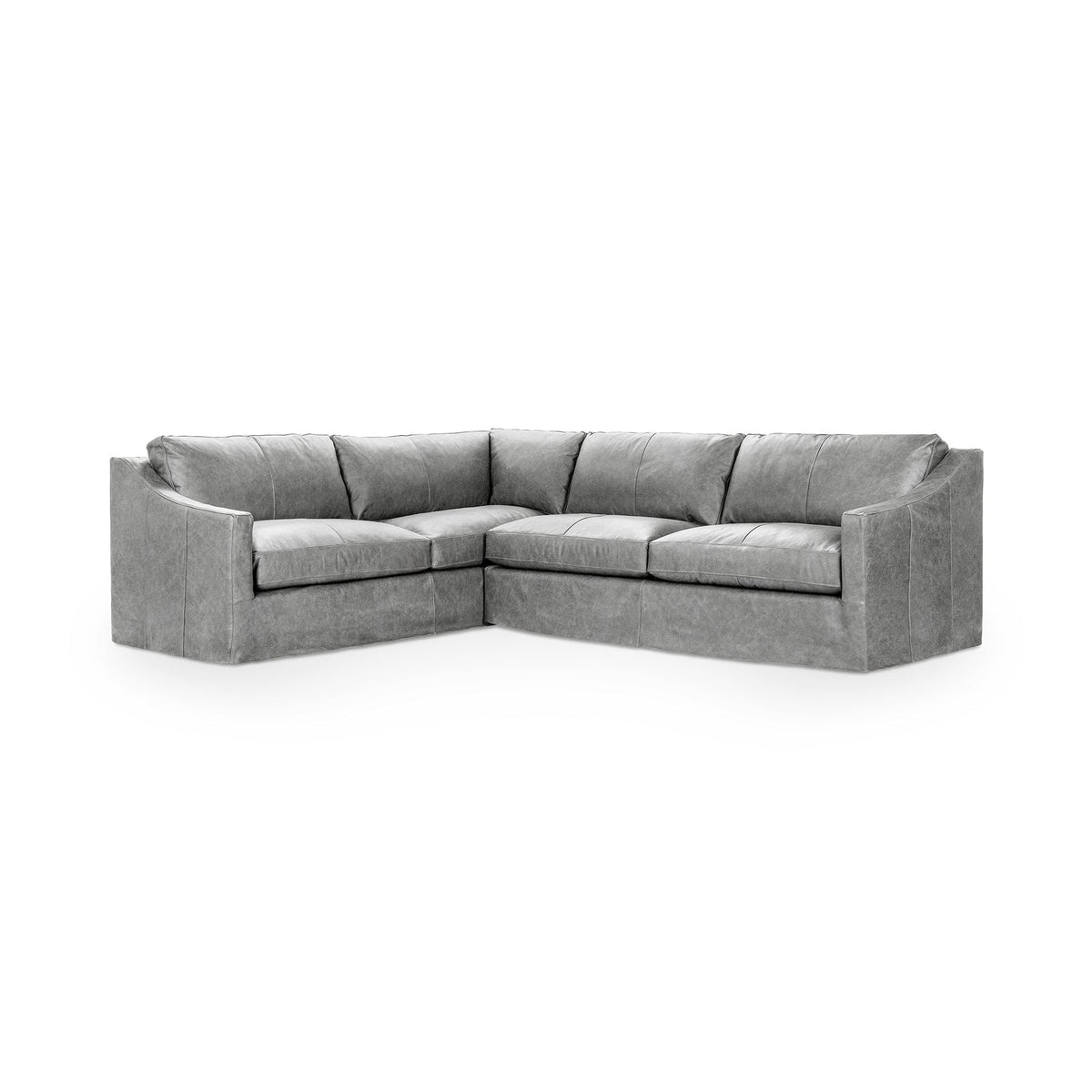 Kipton LAF Corner Sectional - Dove / Leather - Classic Home 5310SC2EPDV