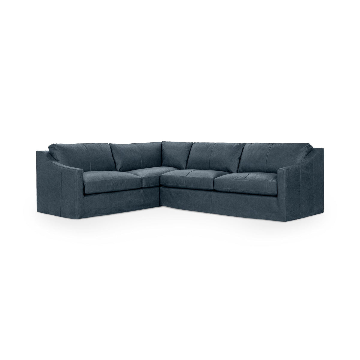 Kipton LAF Corner Sectional - Navy / Leather - Classic Home 5310SC2EPNA
