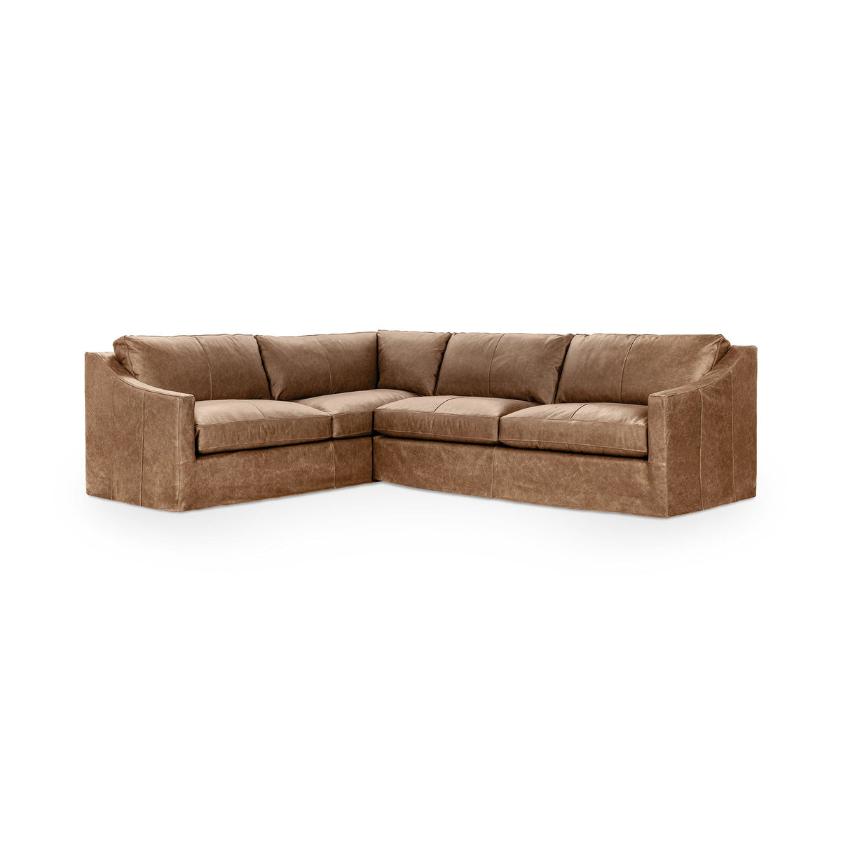 Kipton LAF Corner Sectional - Sand / Leather - Classic Home 5310SC2EPSN
