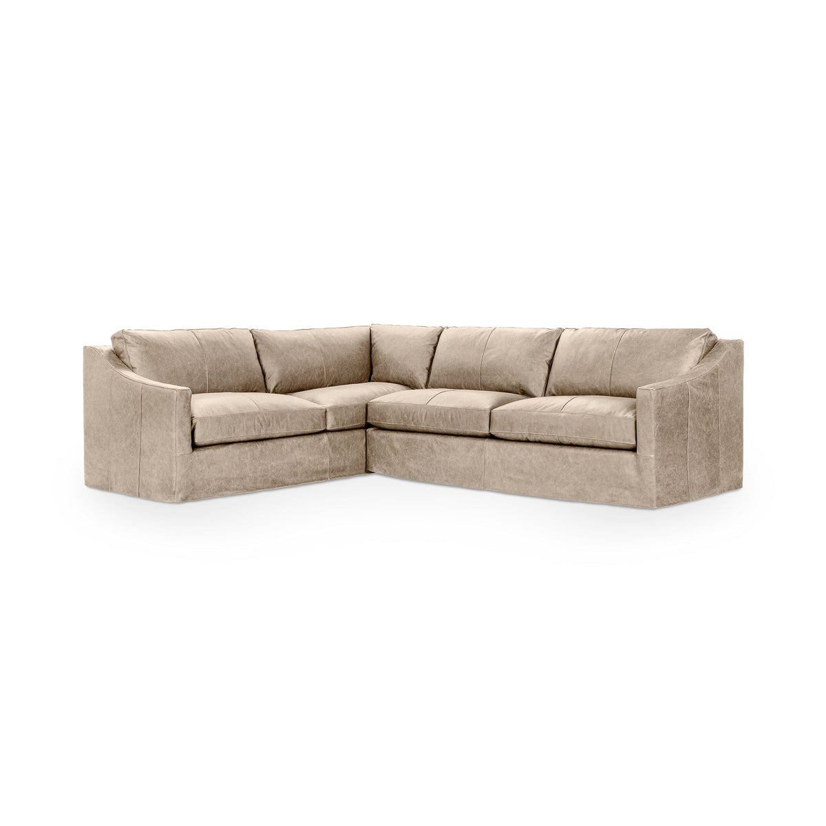 Kipton LAF Corner Sectional - Cashmere / Leather - Classic Home 5310SC2LCM