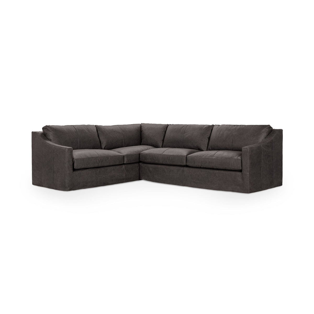 Kipton LAF Corner Sectional - Chocolate / Leather - Classic Home 5310SC2LCO