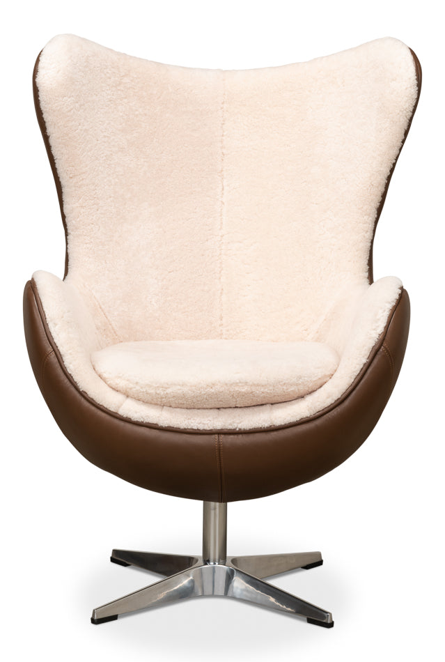 Jacobean Mid 20th Century Egg Chair by Sarreid Ltd - view 2