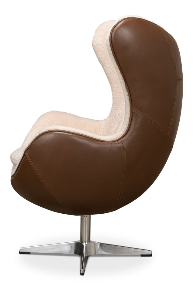 Jacobean Mid 20th Century Egg Chair by Sarreid Ltd - view 3
