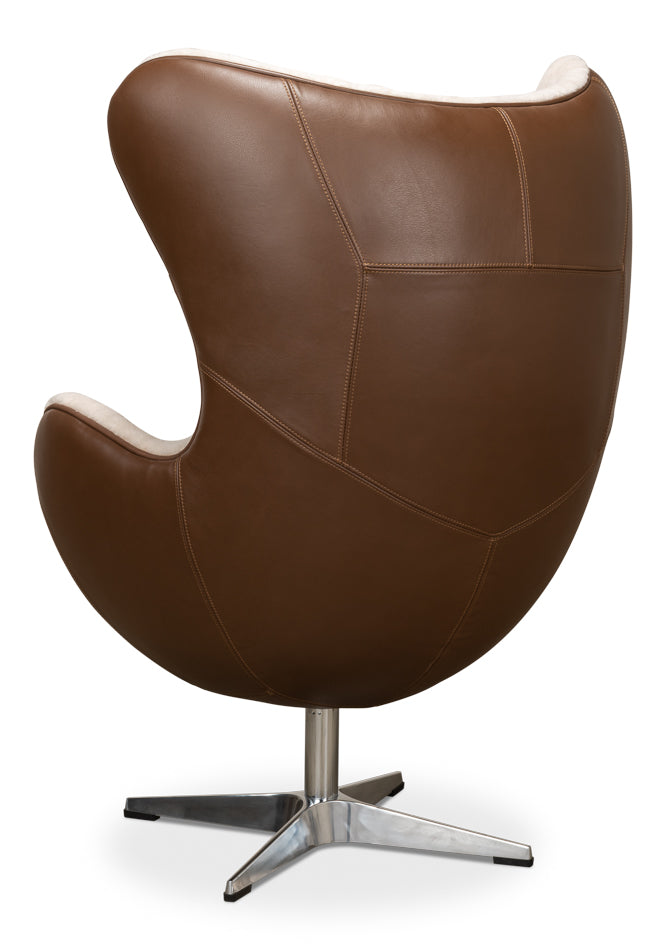 Jacobean Mid 20th Century Egg Chair by Sarreid Ltd - view 6