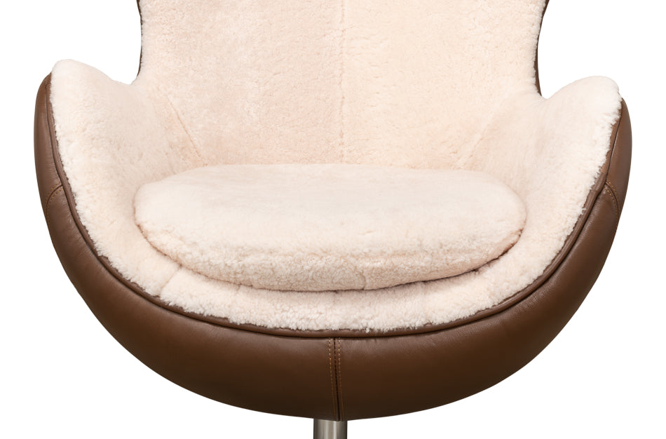 Jacobean Mid 20th Century Egg Chair by Sarreid Ltd - view 7