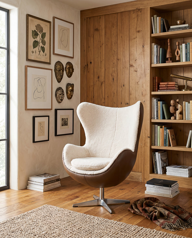 Jacobean Mid 20th Century Egg Chair by Sarreid Ltd - view 12