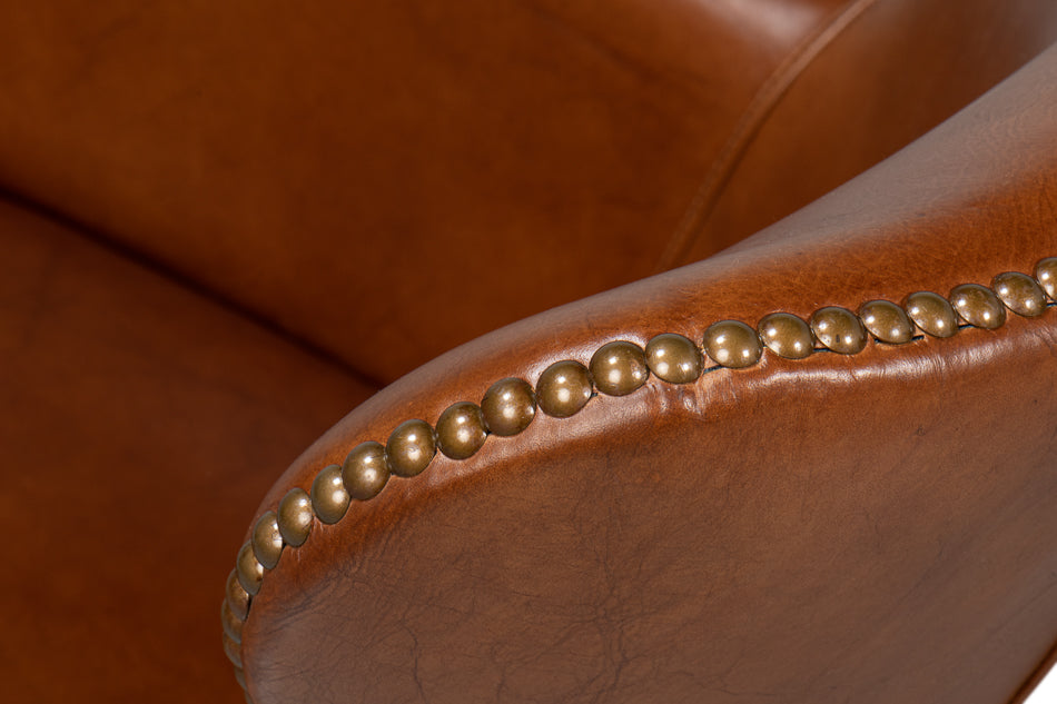 Andrew Jackson Desk Chair,Havana Leather by Sarreid Ltd - view 11