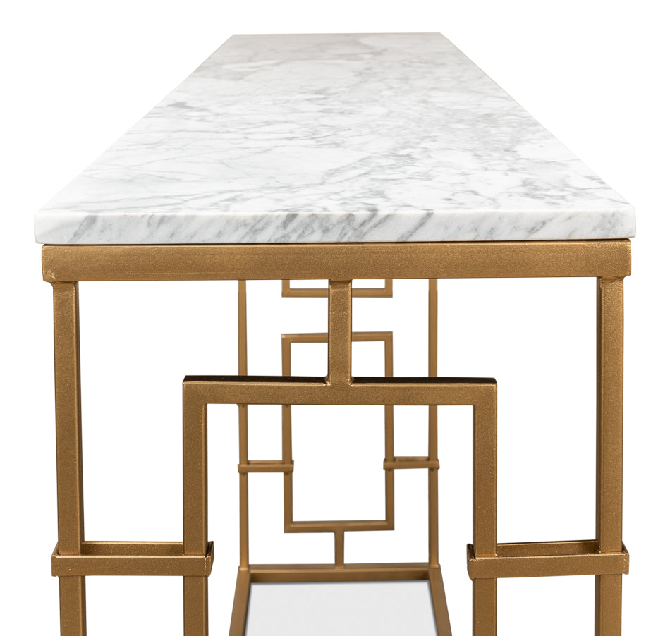 Brass Gate Console Table by Sarreid Ltd - view 11