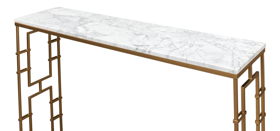 Brass Gate Console Table by Sarreid Ltd - view 4