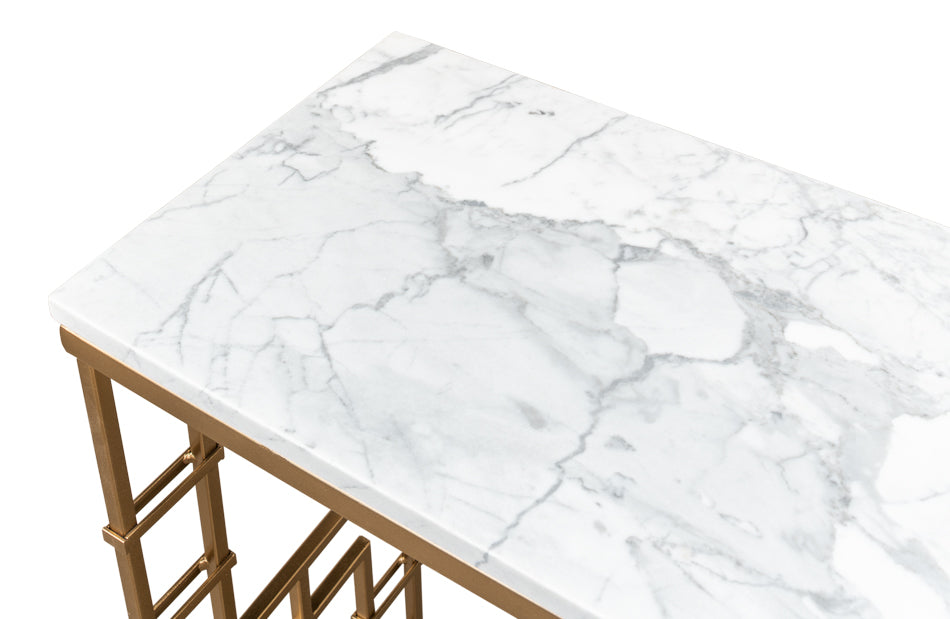 Brass Gate Console Table by Sarreid Ltd - view 5