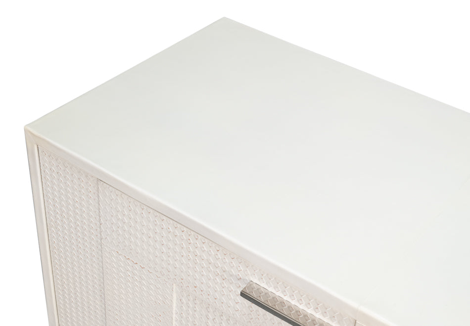 Bronzini Credenza, Embossed White by Sarreid Ltd - view 4