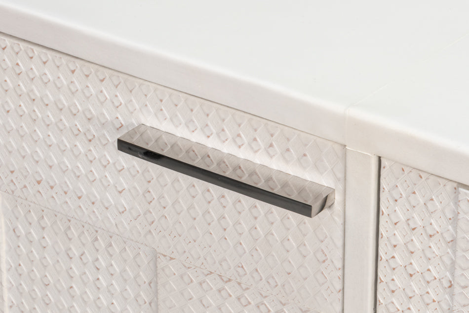Bronzini Credenza, Embossed White by Sarreid Ltd - view 5