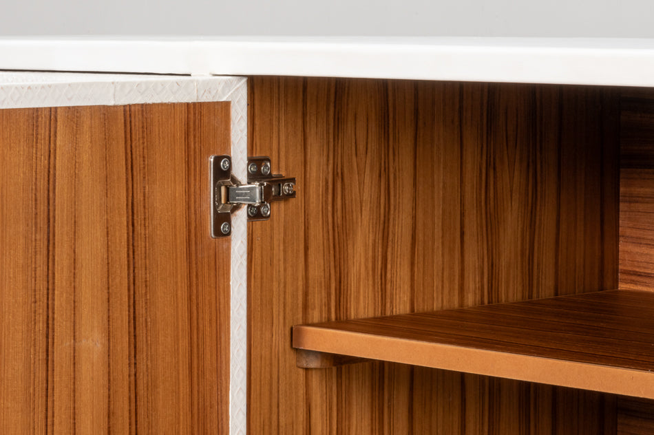 Bronzini Credenza, Embossed White by Sarreid Ltd - view 7
