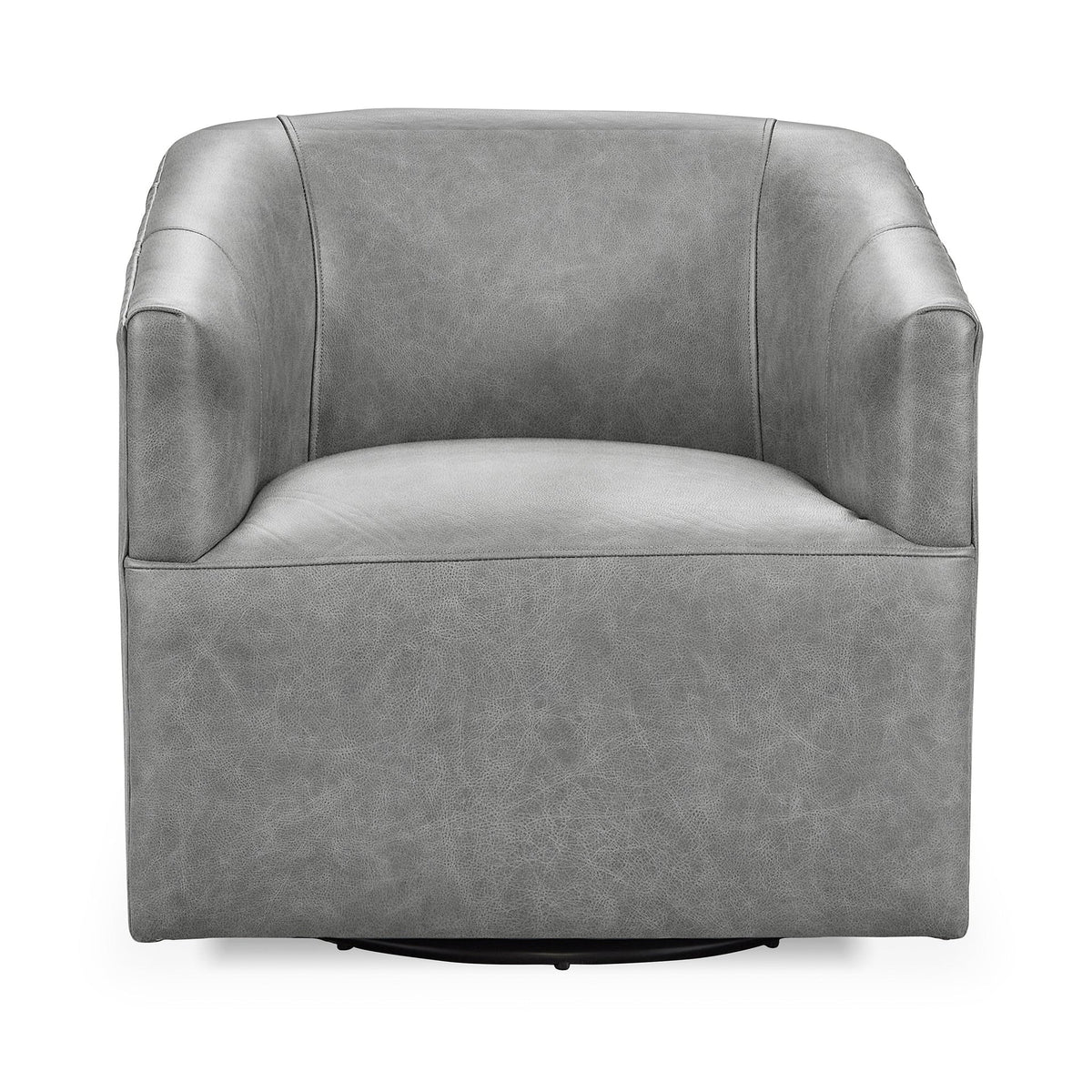 Vernon Swivel Chair - Dove / Leather - Classic Home 5313SWEPDV