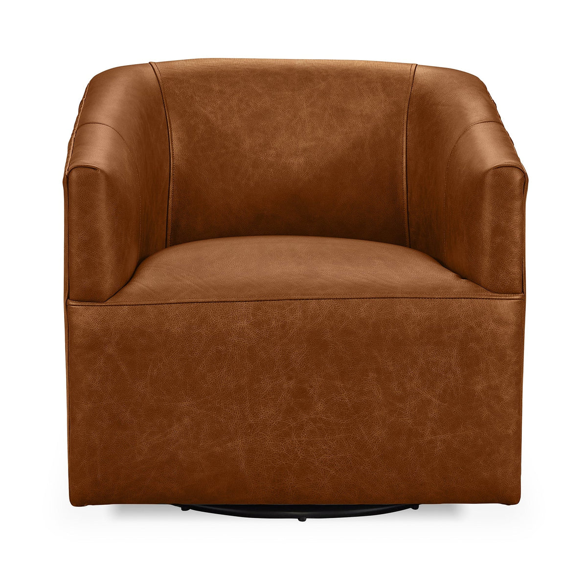 Vernon Swivel Chair - Saddle / Leather - El Paso - Classic Home 5313SWEPSD