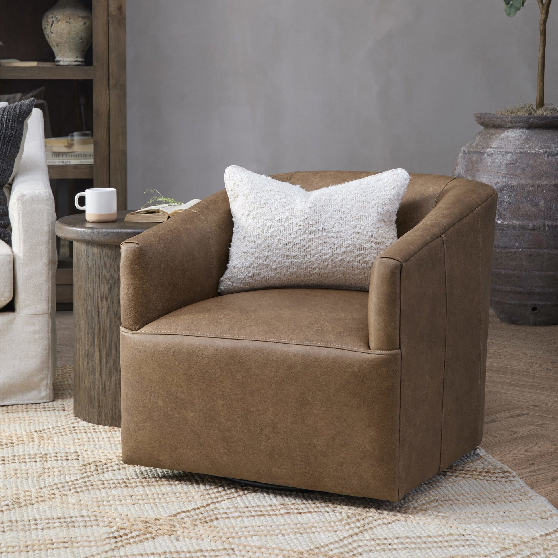 Vernon Swivel Chair - Bliss-Beige