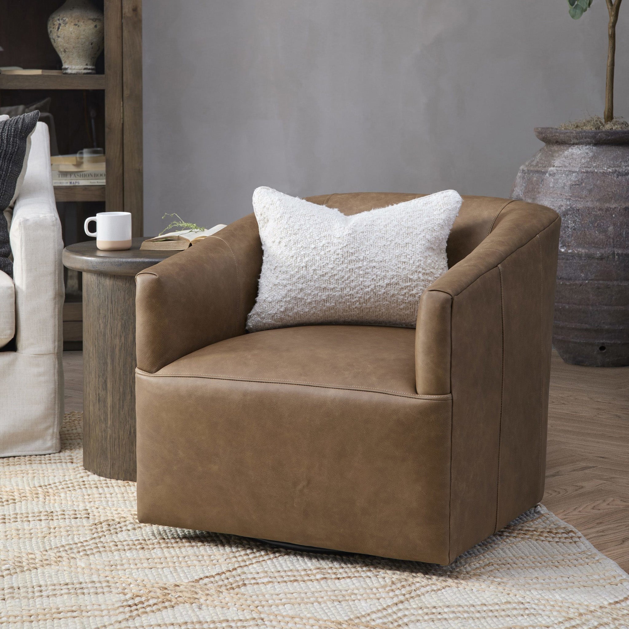 Vernon Swivel Chair - Bliss-Beige