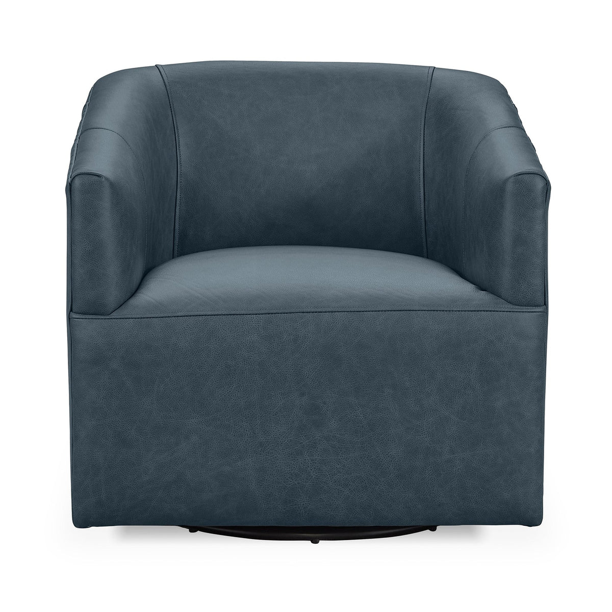 Vernon Swivel Chair - Bayou / Leather - Classic Home 5313SWLBU