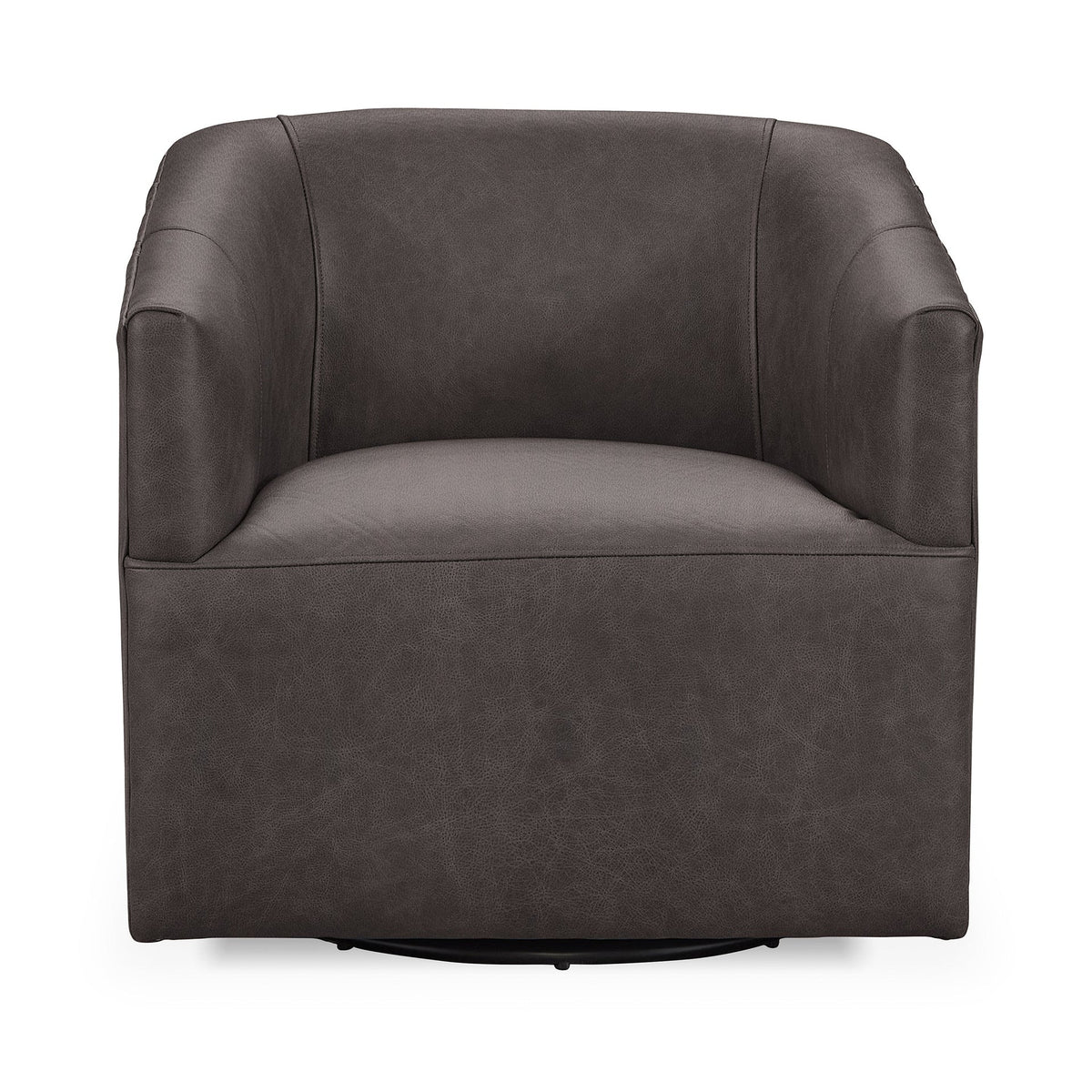 Vernon Swivel Chair - Chocolate / Leather - Classic Home 5313SWLCO