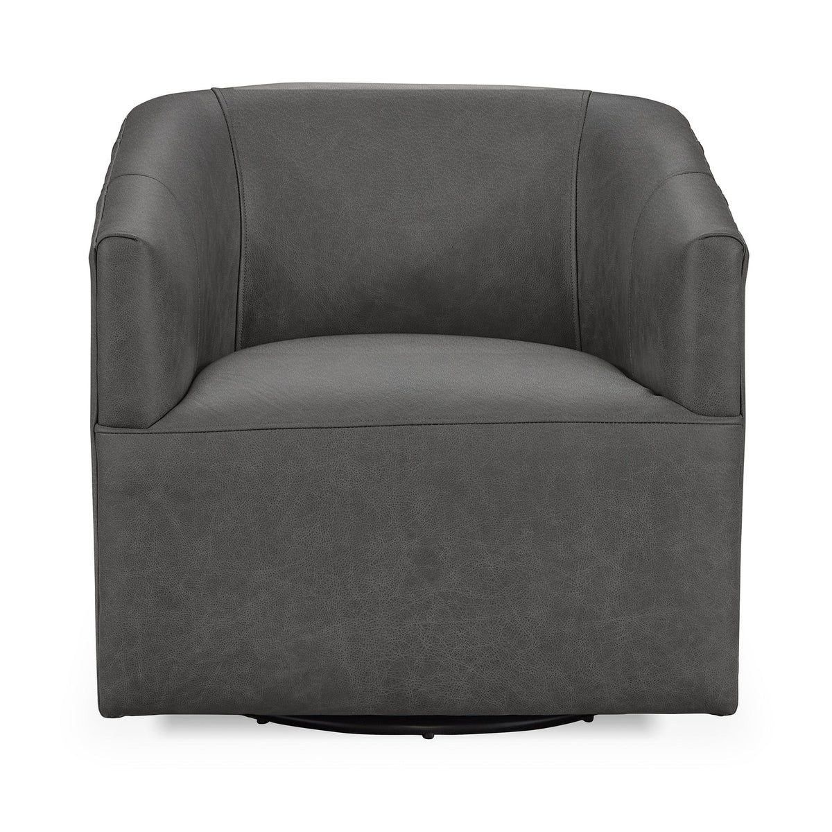 Vernon Swivel Chair - Gray / Leather - Classic Home 5313SWLGR