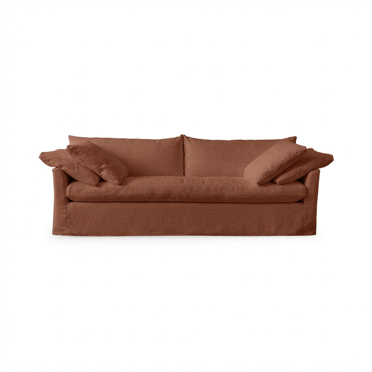 Cassiano Slip Cover Sofa - Brick Red / Polyester - Classic Home 5315SF2201