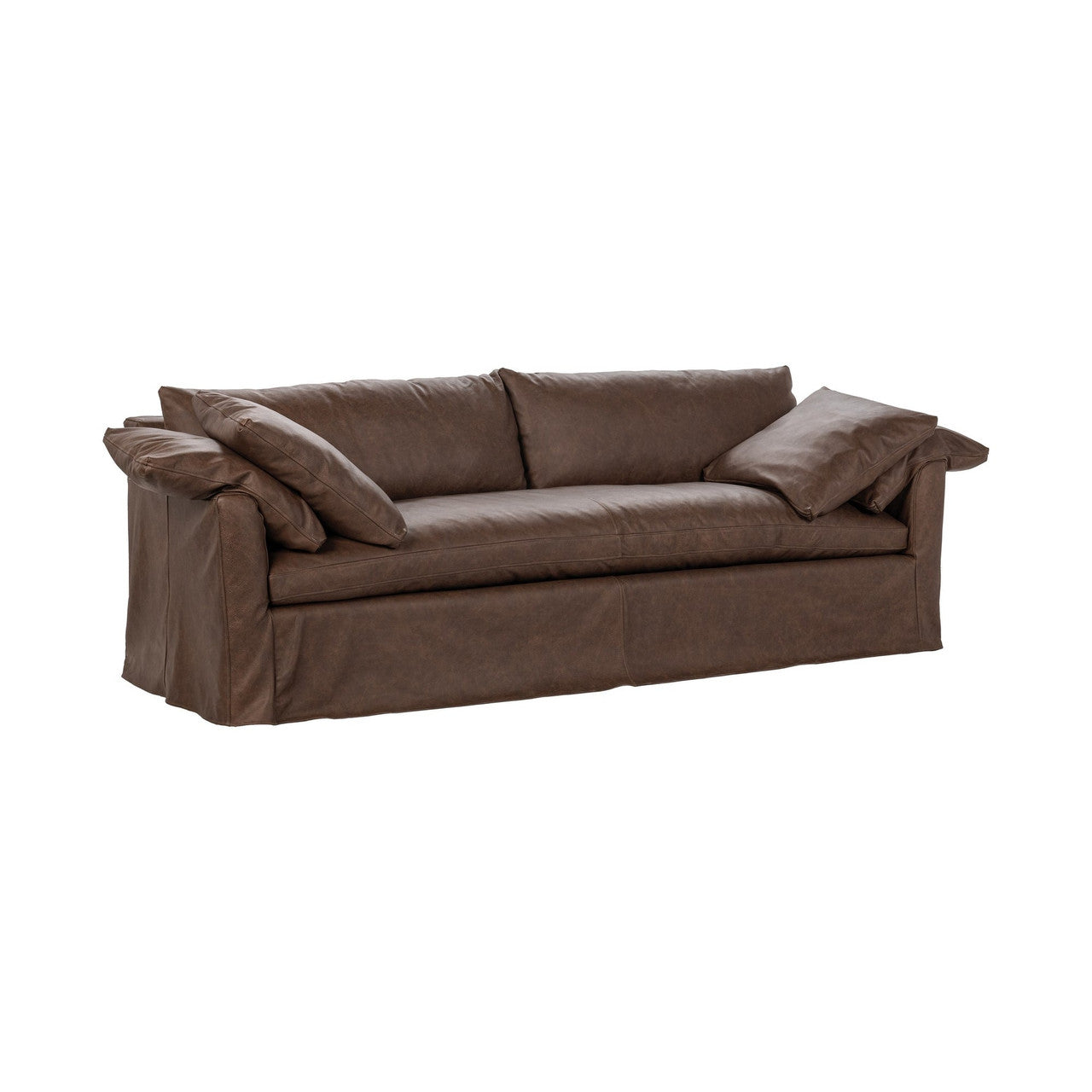 Cassiano Leather Slip Cover Sofa El Paso