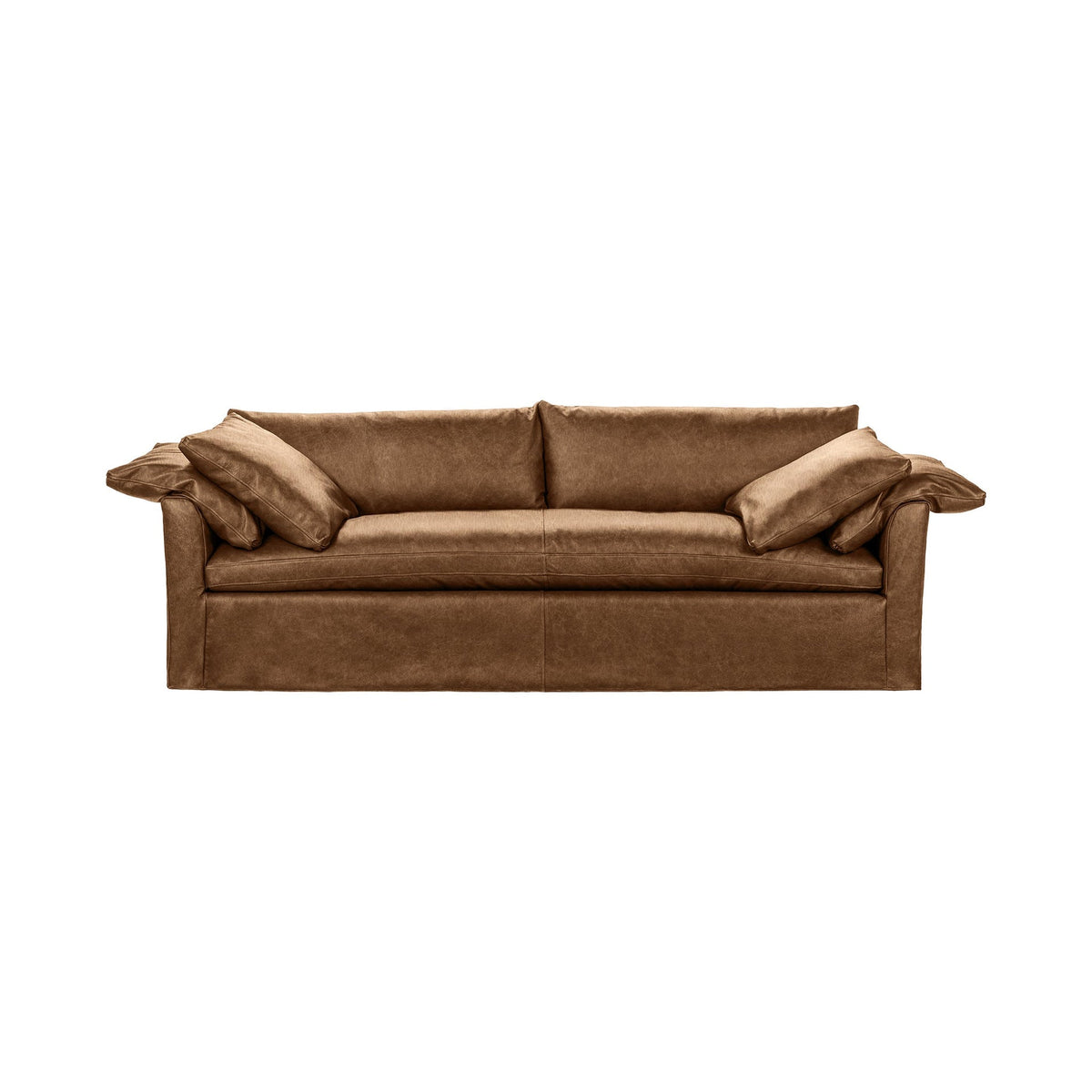 Cassiano Slip Cover Sofa - Sand / Leather - Classic Home 5315SFEPSN